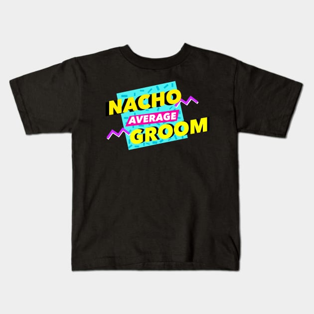 Nacho Groom Ice Blue Kids T-Shirt by michaelatyson